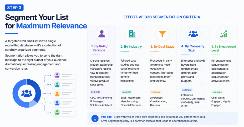 B2B Email List Segmentation for Better Engagement and Conversions