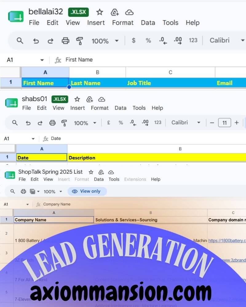 B2B Lead Generation, LinkedIn Prospect Research, and Email List Building - Axiom Mansion